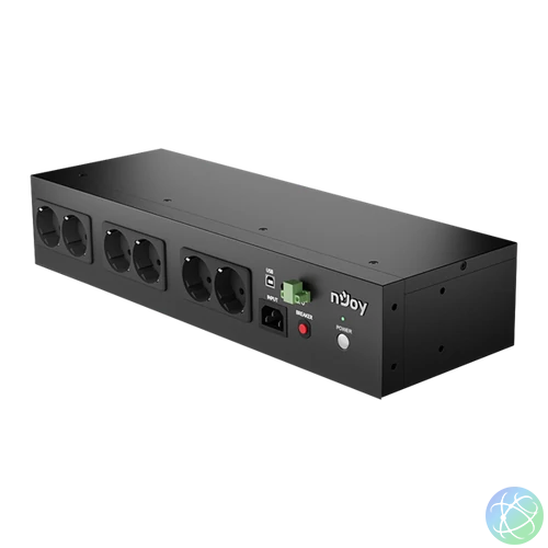 NJOY Szünetmentes Theron 800, 800VA, 480W, Line-Interactive, rack (2U) 8xSchuko