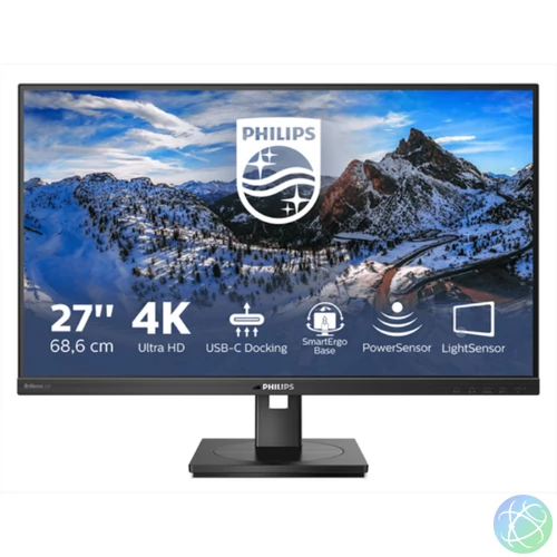 PHILIPS IPS monitor 27" 279P1, 3840x2160, 16:9, 350cd/m2, 4ms, USB-C(+dokkoló)/4xUSB/LAN/DP/2xHDMI, hangszóró