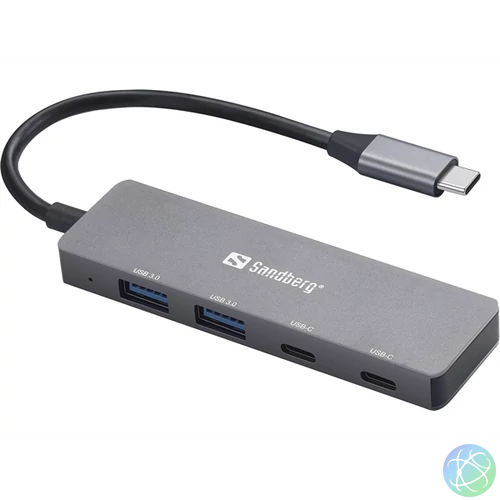 SANDBERG Hub és elosztó, USB-C to 2xUSB-A + 2xUSB-C Hub