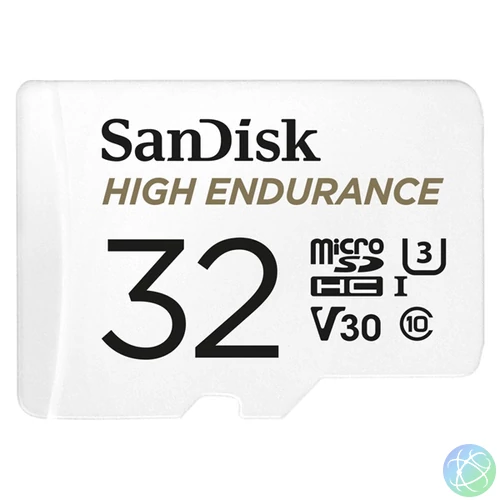 SANDISK 183565, MICRO SDHC KÁRTYA HIGH ENDURANCE 32GB, 100 MB/S, C10, U3, V30