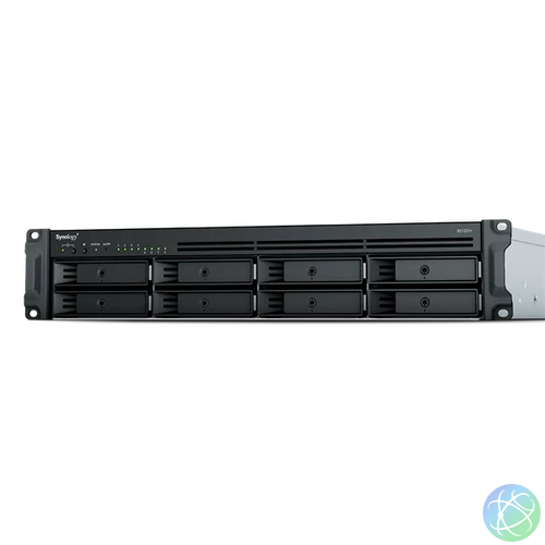 SYNOLOGY NAS 8 Fiókos RS1221+ AMD Ryzen V1500B 4x2,2GHz, 4GB DDR4 , 4x1GbE, 3x3.2USB