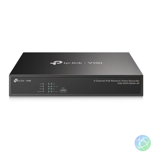 TP-LINK Video Recorder 4 csatornás POE+, VIGI NVR1004H-4P