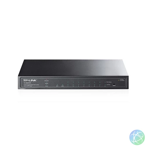 TP-LINK Switch 8x1000Mbps (8xPOE) + 2xSFP, Menedzselhető, SG2210P