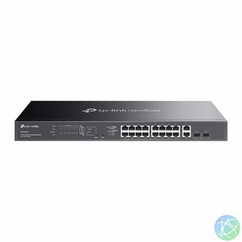 TP-LINK Switch 18x1000Mbps (16xPOE+) +2xGigabit SFP kombó Fémházas Easy Smart (Omada), ES220GMP