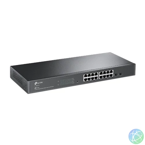 TP-LINK Switch 16x1000Mbps + 2xGigabit SFP, Menedzselhető, SG2218