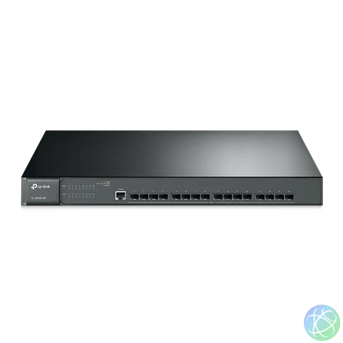 TP-LINK Switch 16x10G SFP+ + 2xkonzol port, Menedzselhető Rackes, SX3016F