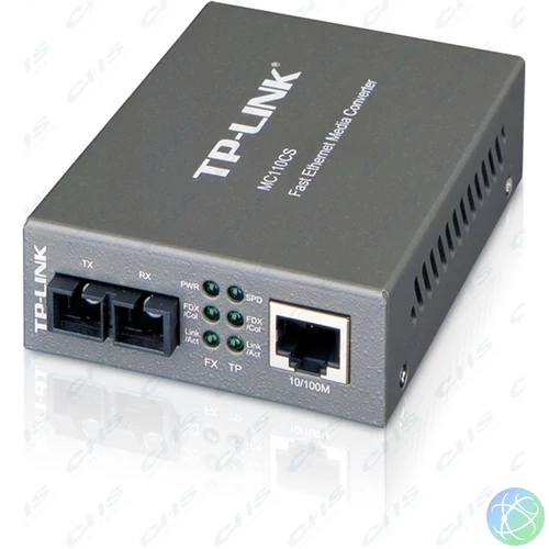 TP-LINK Optikai Media Konverter 100(réz)-100FX(SC) Single mód, MC110CS