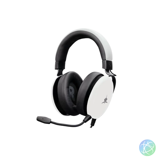 WHITE SHARK GH-2540W ELEPHANT-W  vezetékes gamer fejhallgató mikrofonnal, fehér