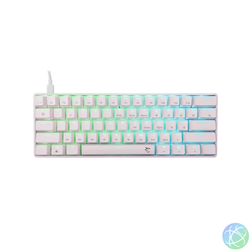 WHITE SHARK GK-004223W/BL-HU SHINOBI-2/W-BL-HU vezetékes mech. bill. 62 kék gomb,fehér,magyar