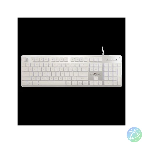 WHITE SHARK  TACHI-W/US WS GK-003241W-US vezetékes membrán gamer billentyűzet, 104 gomb fehér (angol)