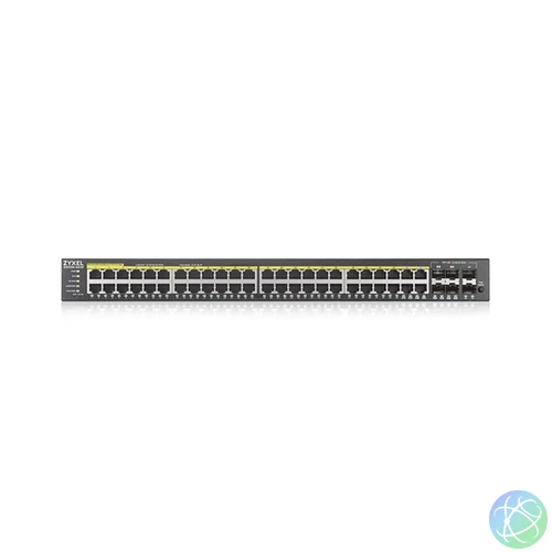 ZYXEL Switch 44x1000Mbps (44xPOE) + 4xGigabit kombó SFP + 2xGigabit SFP, Menedzselhető Rackes, GS2220-50HP-EU0101F