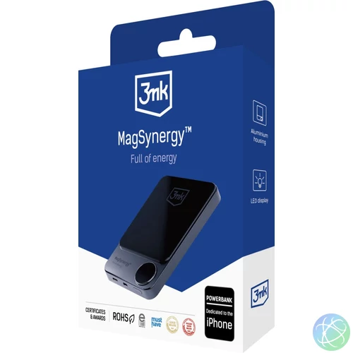 3mk MagSynergy 10000mAh Powerbank Black