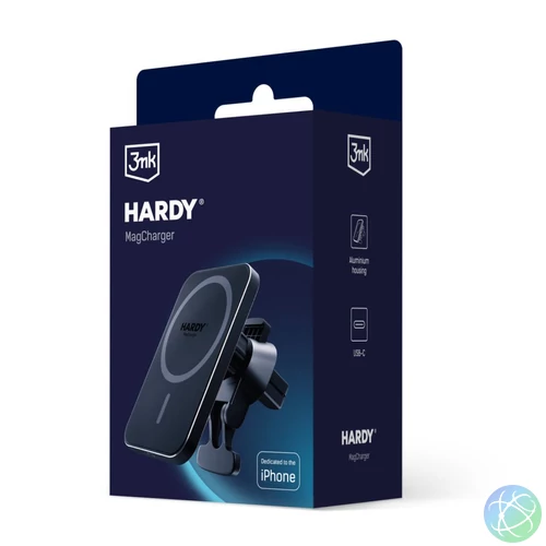 3mk Hardy MagCharger Car Charger Black