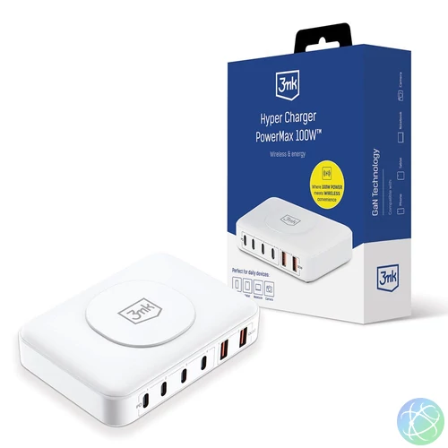 3mk Hyper Charger PowerMax 100W White töltő