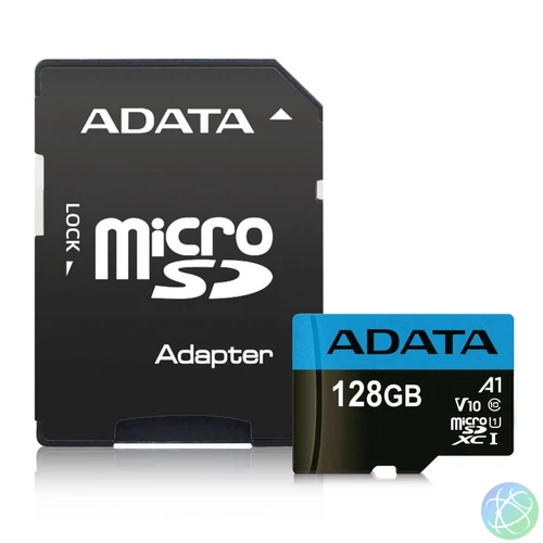 A-Data 128GB microSDXC Premier Class 10 UHS-I  V10 A1 + adapterrel memóriakártya