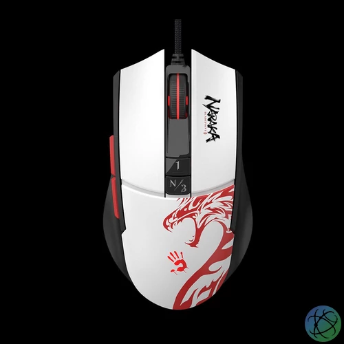 A4-Tech Bloody L65 Max eSport Naraka RGB Gaming mouse Black/White egér
