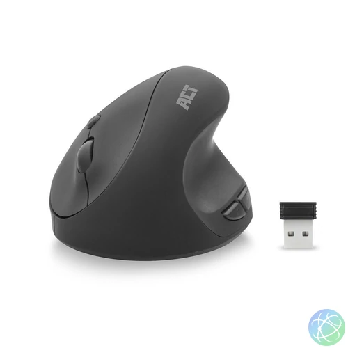 ACT AC5101 Wireless Ergonomic Mouse Black egér