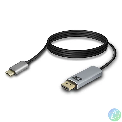 ACT AC7035 USB-C to Displayport 4K Connection Cable 1,8m Black kábel
