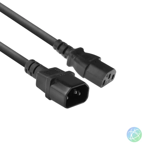 ACT AC3315 Powercord C13 - C14 1,8m Black kábel