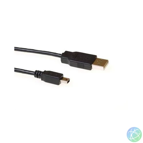 ACT SB2415 USB2.0 A male - USB mini B5 male 5m Black kábel