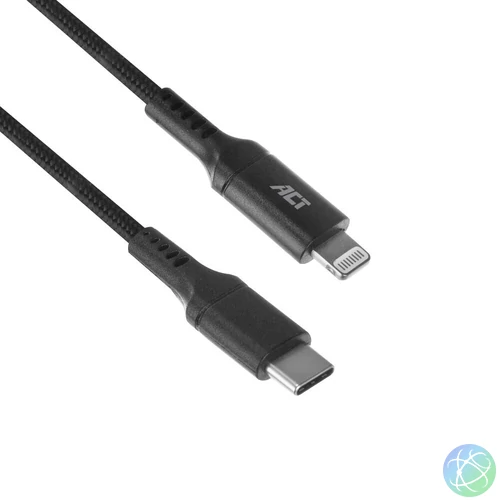 ACT AC3095 USB2.0 charging/data cable C male - Lightning male 1m Black kábel