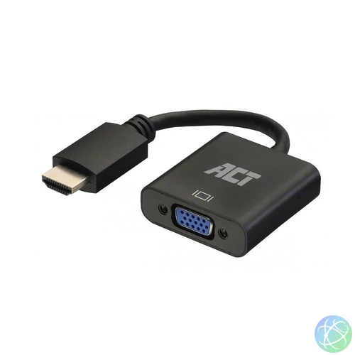 ACT AC7535 HDMI-A male to VGA female adapter with audio Black speciális átalakító