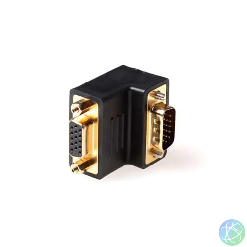 ACT Angled adapter VGA male to female Black speciális átalakító