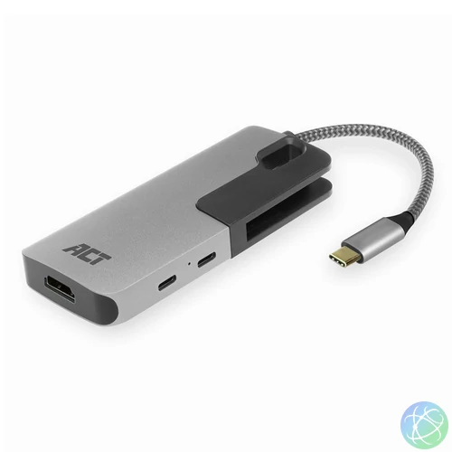 ACT AC7021 USB-C to HDMI 4K adapter Hub & Card Reader