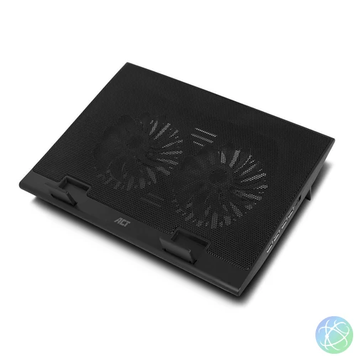 ACT AC8105 17" Laptop Cooling Stand with 4-Port Hub Black
