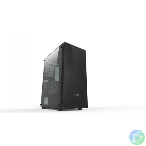 AIO Zephyr Tempered Glass Black gépház