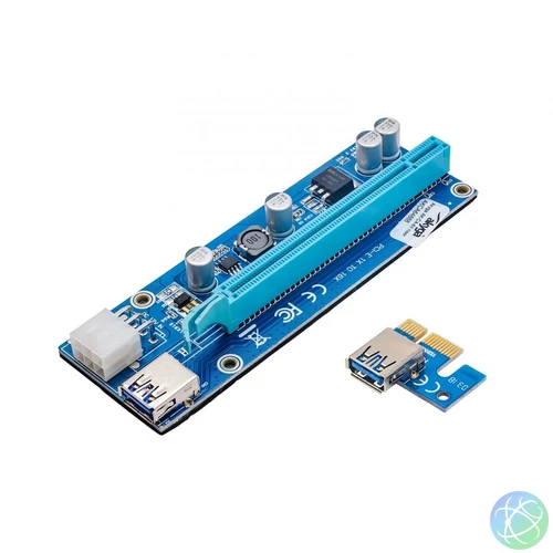 Akyga AK-CA-64 Riser PCI-E 1x - 16x USB 3.0 bővítőkártya