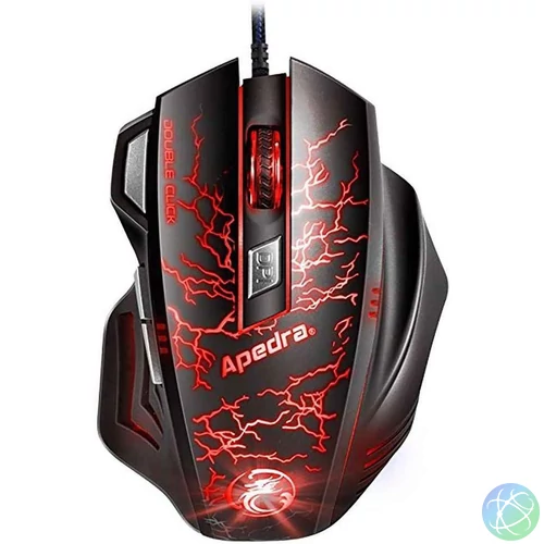Apedra A7 Gamer Black/Red egér