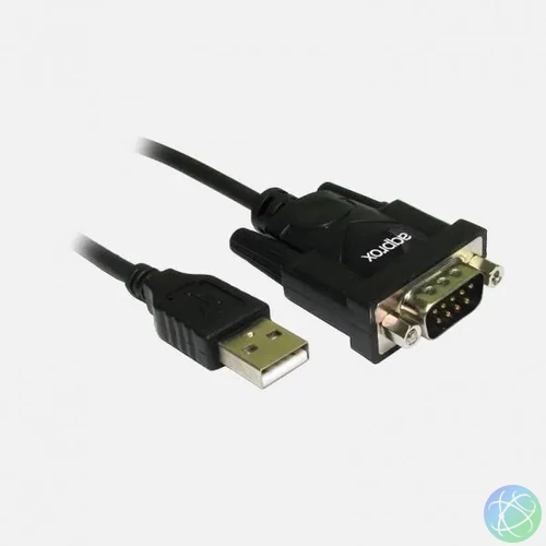 Approx APPC27 USB to serial adapter 0,75m Black kábel
