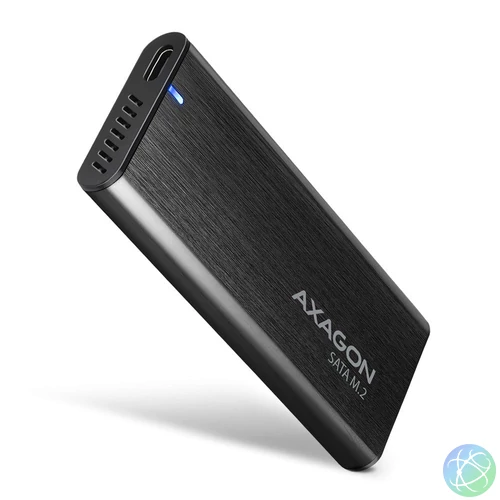 AXAGON EEM2-SBC SuperSpeed+ USB-C - M.2 SATA SSD RAW Box Black mobilrack / beépítő keret