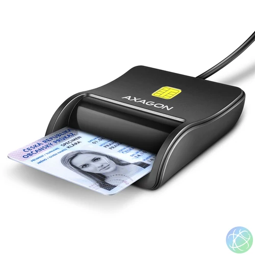 AXAGON CRE-SM3N Smart Card Flatreader Black kártyaolvasó