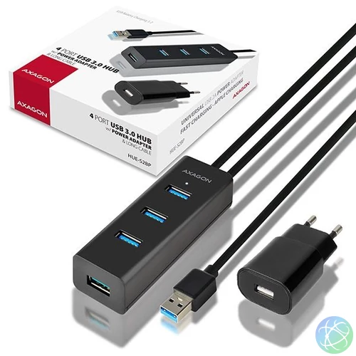 AXAGON HUE-S2BP USB3.0 Charging Hub Black usb hub