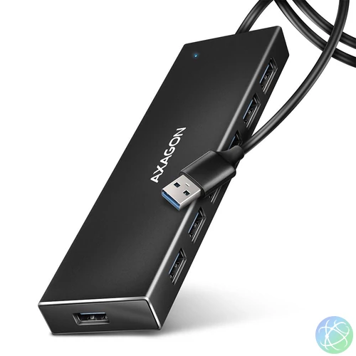 AXAGON HUE-F7A SuperSpeed USB-A FLAT HUB Black usb hub