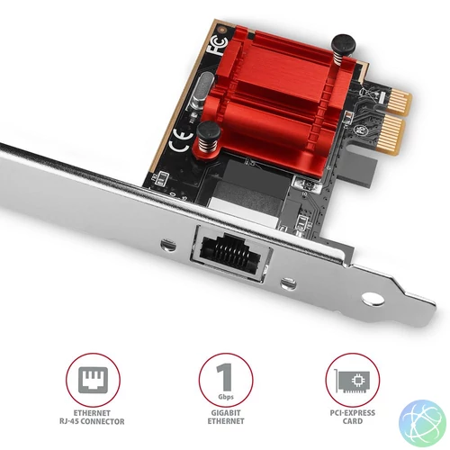 AXAGON PCEE-GIX PCIe Gigabit Ethernet hálókártya