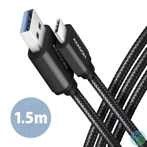 AXAGON SPEED USB-C > USB-A 3.2 Gen 1 Cable 1,5m Black kábel