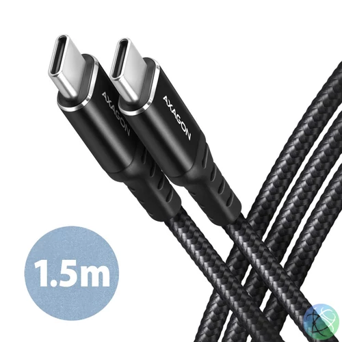 AXAGON BUCM-CM15AB HQ USB-C <> USB-C Cable 1.5m Black kábel