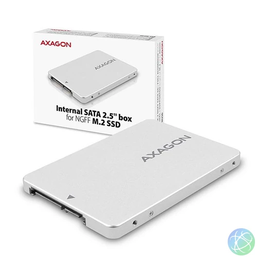 AXAGON RSS-M2SD 2.5" SATA M.2 BOX mobilrack / beépítő keret