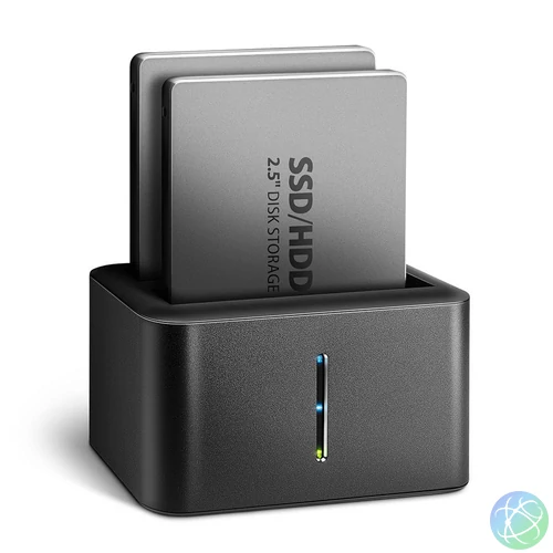 AXAGON ADSA-D25 SuperSpeed USB Dual 2,5" SSD/HDD Mini Dock Black mobilrack / beépítő keret
