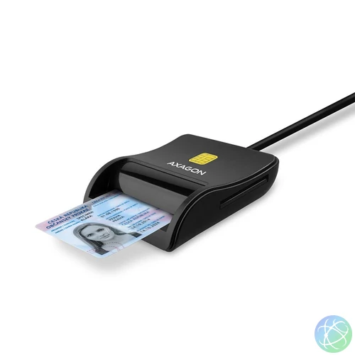 AXAGON CRE-SM3SD Smart Card Flatreader Black kártyaolvasó