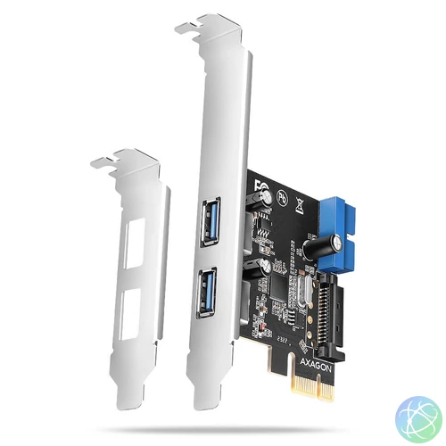 AXAGON PCEU-232RS PCIe Controller 2x ext. + 2x int. USB 5Gbps bővítőkártya
