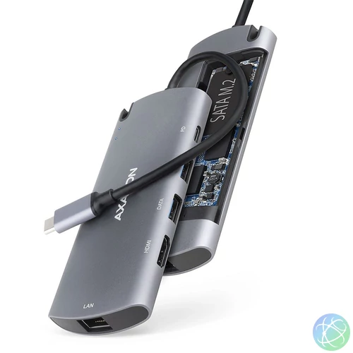 AXAGON HMC-6M2 SuperSpeed USB-C Combo 6in1 Hub