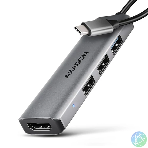 AXAGON HMC-H3A USB-C 5Gbps Starter 4in1 hub Silver