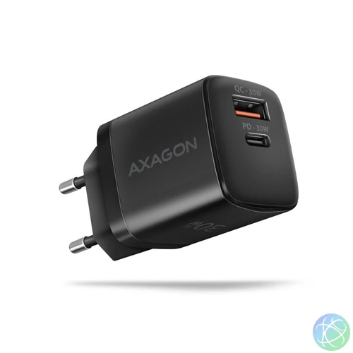AXAGON ACU-PQ30 PD & QC Wall Charger 30W Black töltő