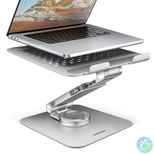 AXAGON STND-LR Stand with 360° Rotation for Laptops and Tablets Silver