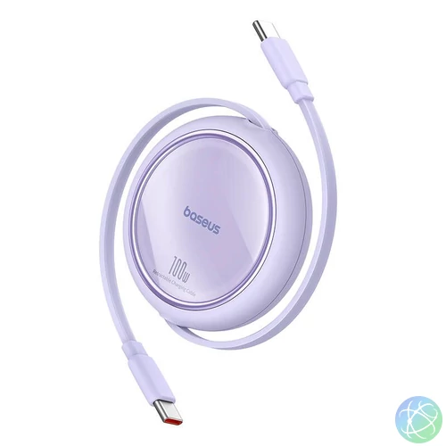 Baseus Free2Pull Retractable USB-C Cable 100W Purple kábel