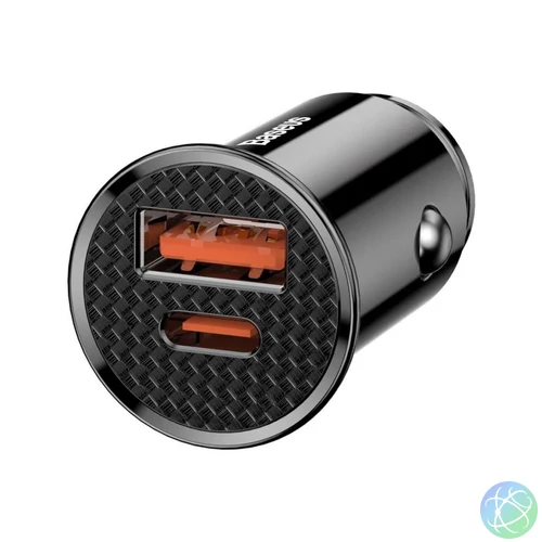 Baseus Circular 30W Car Charger Black töltő